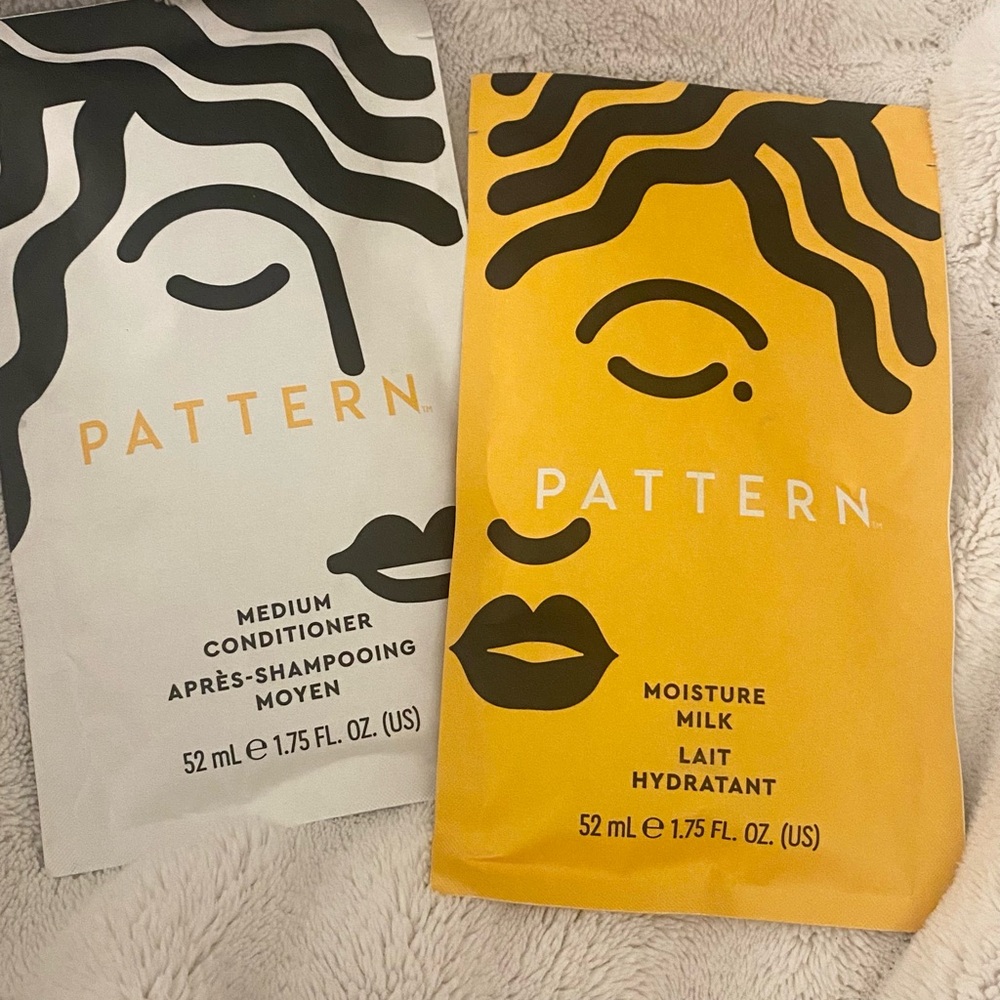 Pattern Moisture Milk and Medium Conditioner Set single use packets New